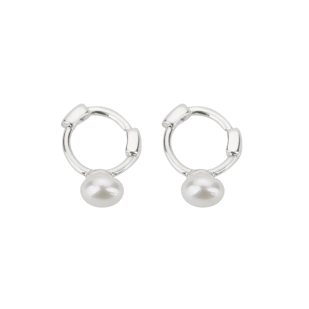 챠미 [셀럽 착용] silver mini pearl-earring