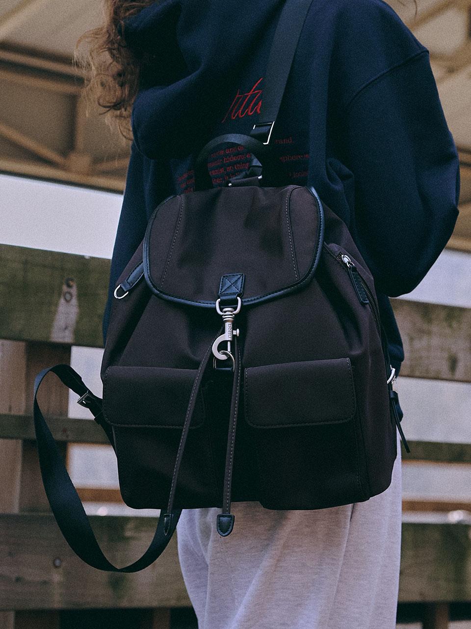 Miko Vintage Lock Backpack [BROWN]