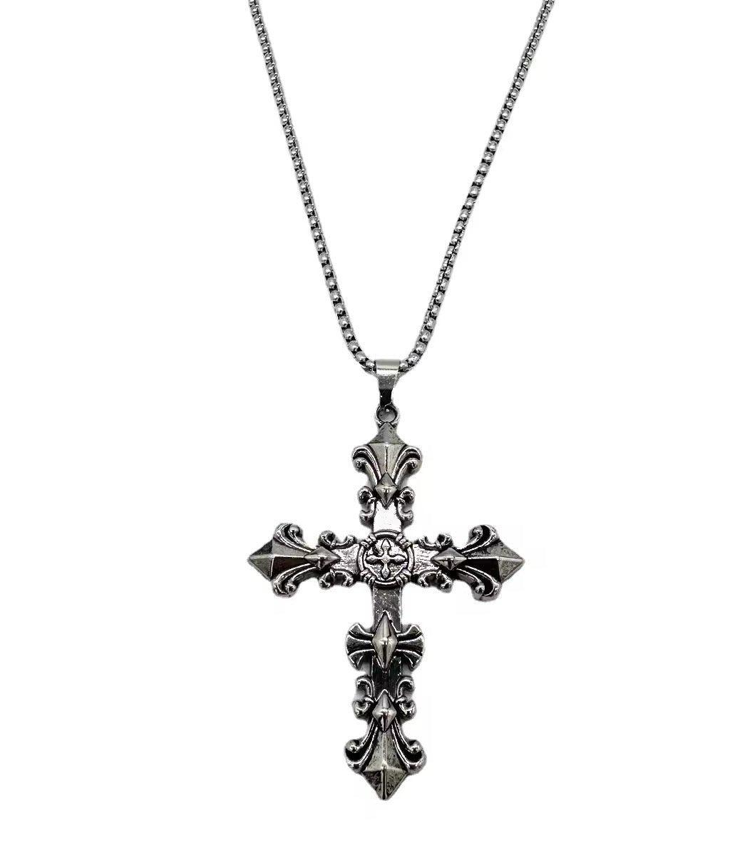 Metallic Medieval Cross Necklace