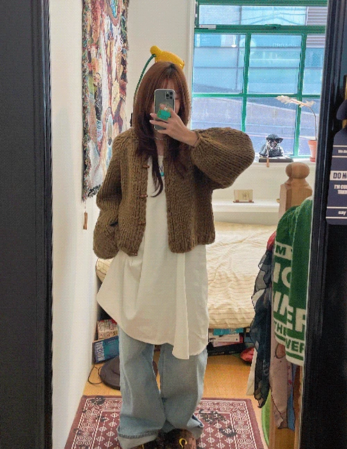 [9월말 입고][handmade] 떡볶이 핸드메이드 가디건