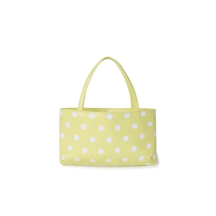 Dot tote bag_lime