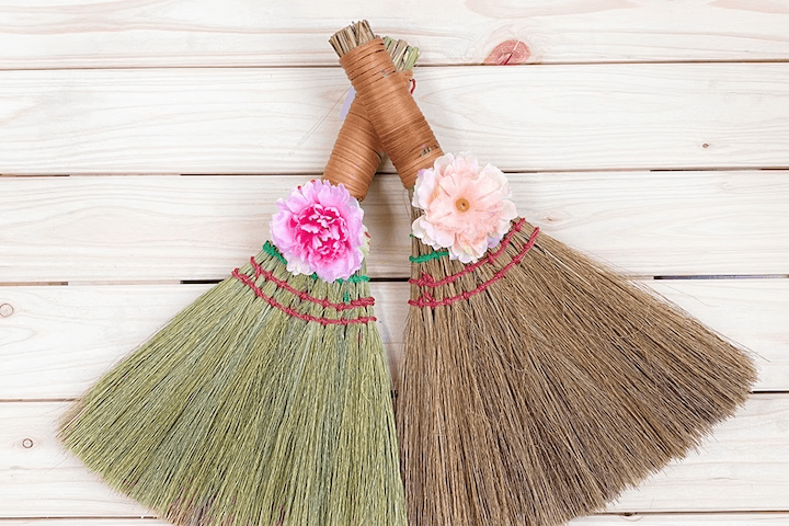 꽃 미니 빗자루 갈대 l 청소도구 키보드청소 먼지떨이 먼지털이