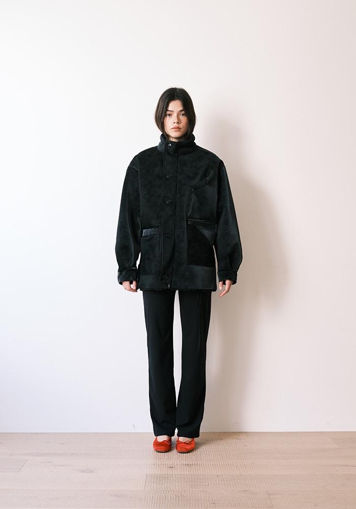 HIGH NECK BUTTON JACKET BLACK (11월19일 출고)