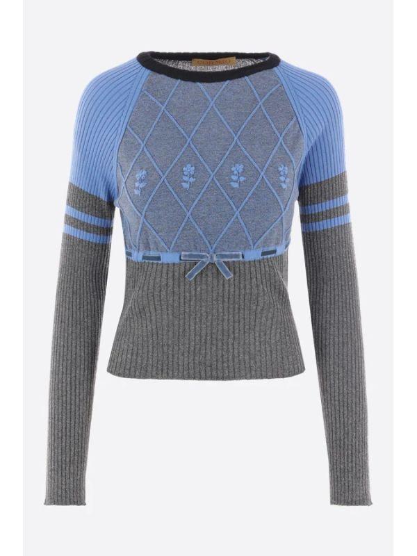 HANNELORE 플라워 보우 니트