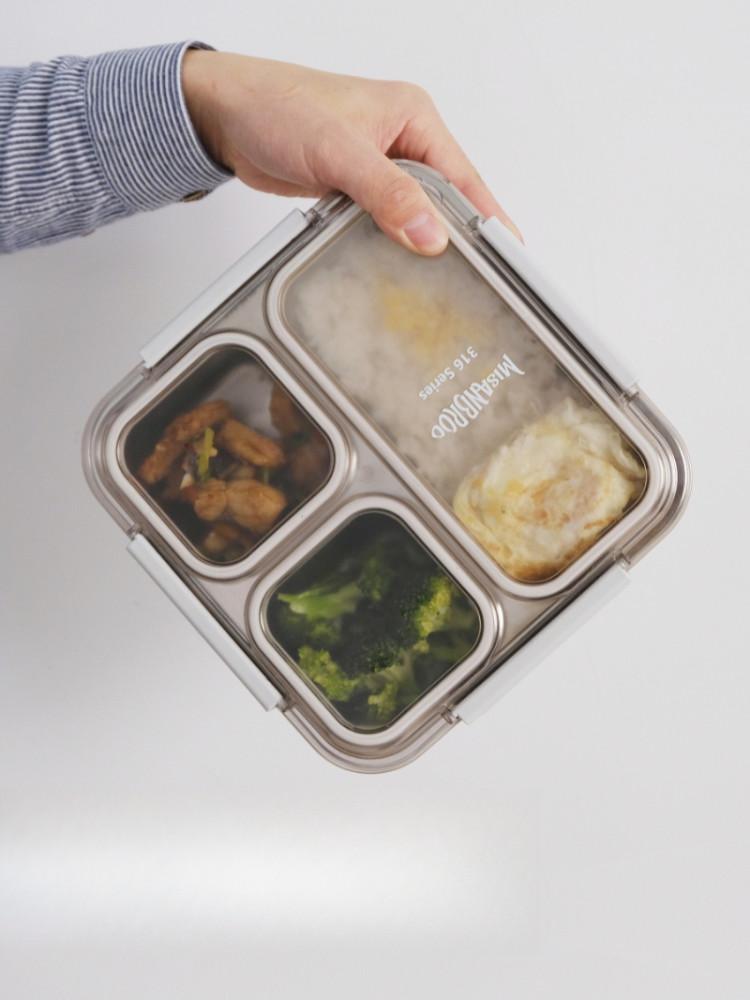 전자렌지 사용가능 316 항균 스테인레스 밀폐도시락 피크닉