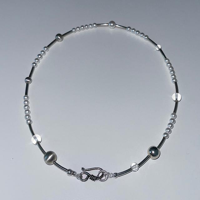Matt & Gloss Short Pipe Necklace