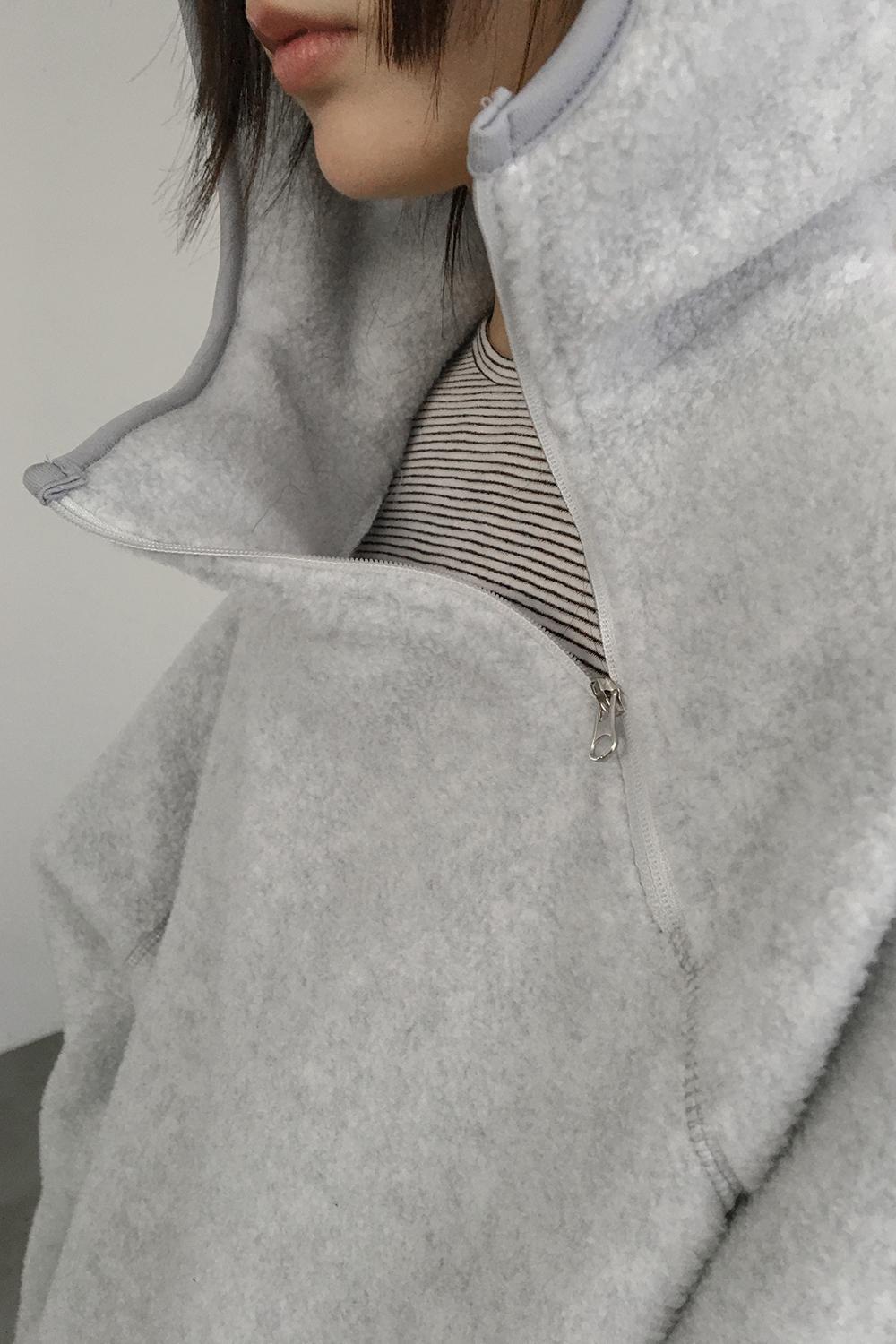 DIAGONAL FLEECE ANORAK