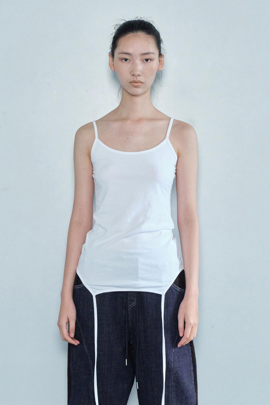 DROP STRAP SLEEVELESS / WHITE