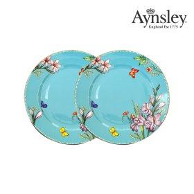 잉글리시 티 가든 20cm 접시 (터콰이즈) 2P