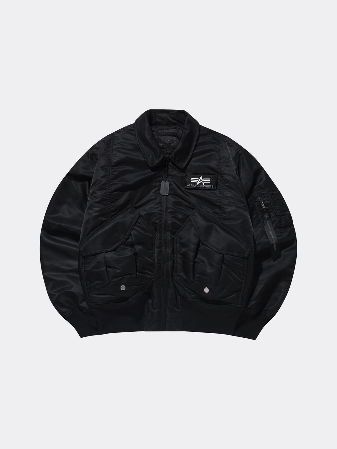 산산기어 23FW SAN SAN GEAR ALPHA INDUSTRIES CWU 45/P FLIGHT JACKET-BLACK