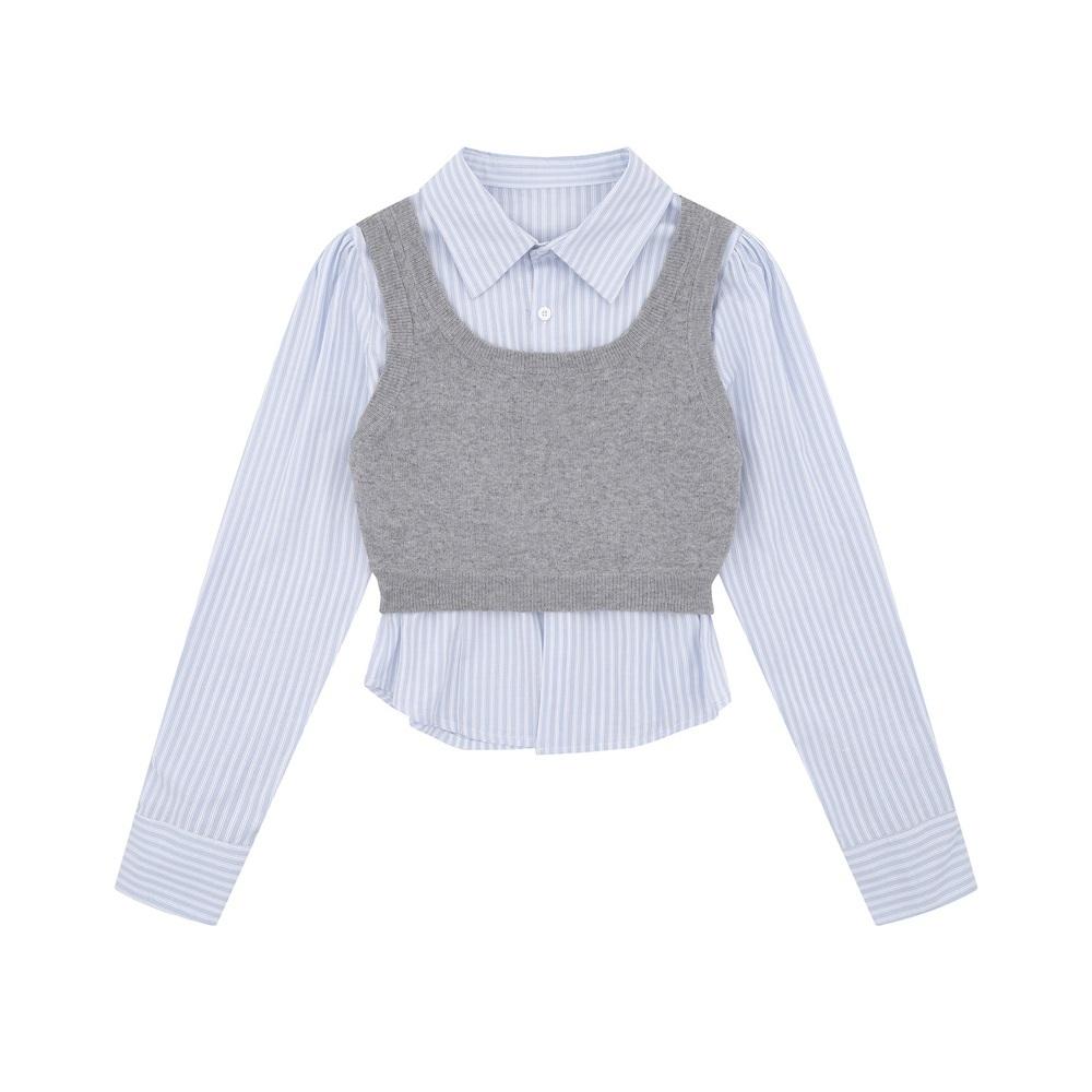 소프트믹스 니트 베스트 셔츠 232502877