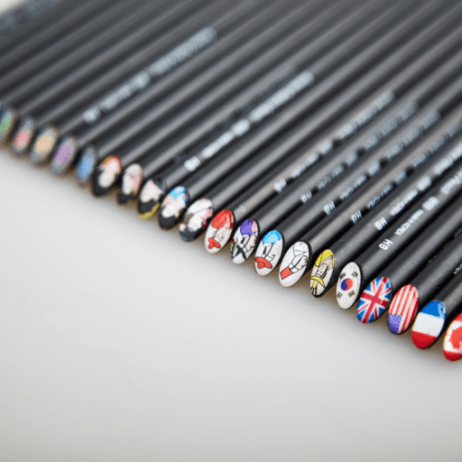 [수상작] 나전 전통민화 흑목연필5p 1세트