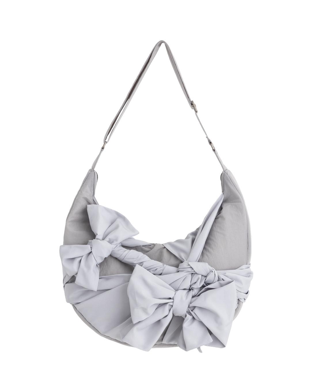Knotted Shoulder Bag (Nylon-Silver)