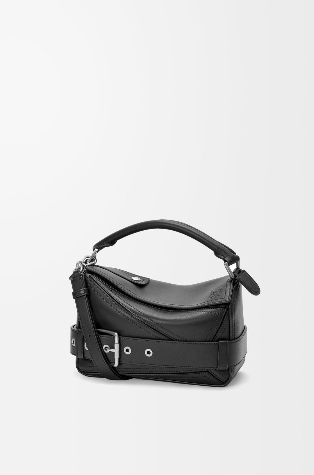 Small Puzzle Biker bag in shiny calfskin