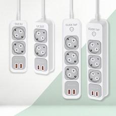 [충전케이블 증정]태주산업 부엉이클릭탭 국내생산 고속충전 USB형 2구 3구