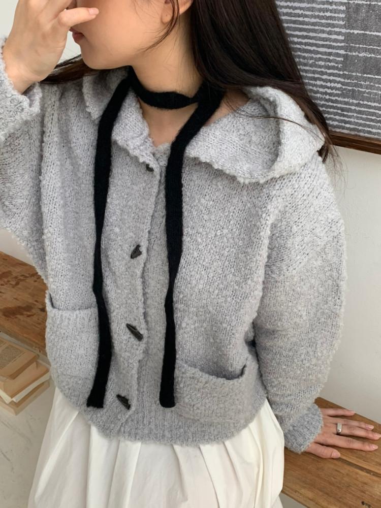 당일(아)/ 후디 더플 가디건