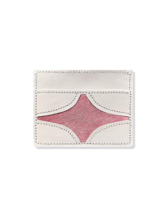 STING CARD WALLET IVORY WHITE (PINK FUR)