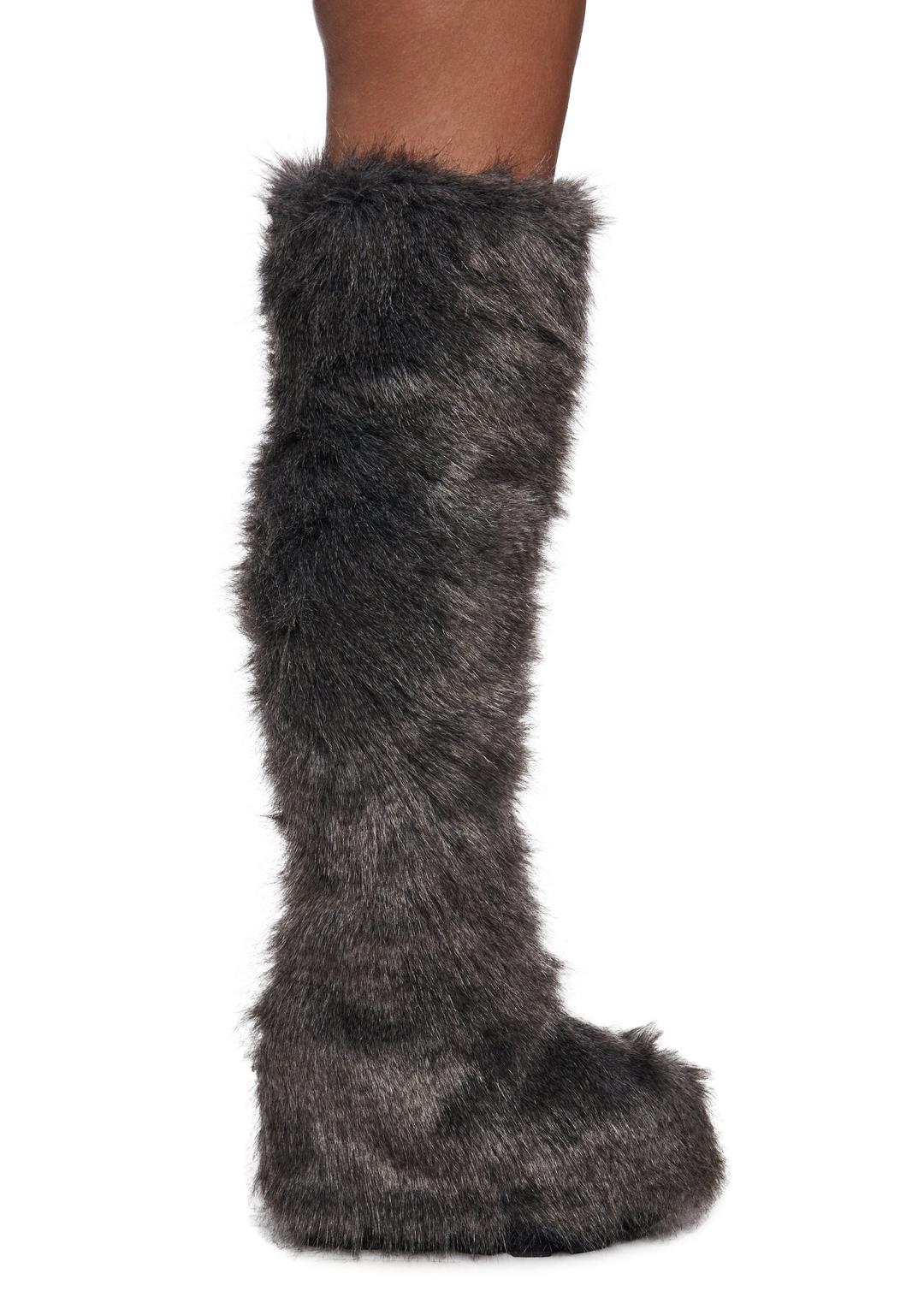 Wild Instincts Thigh High Boots - Gray - GRAY / US 5