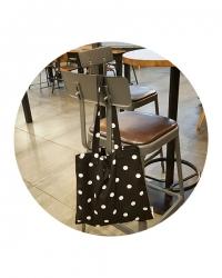 빈티지도트_블랙 book bag 에코백