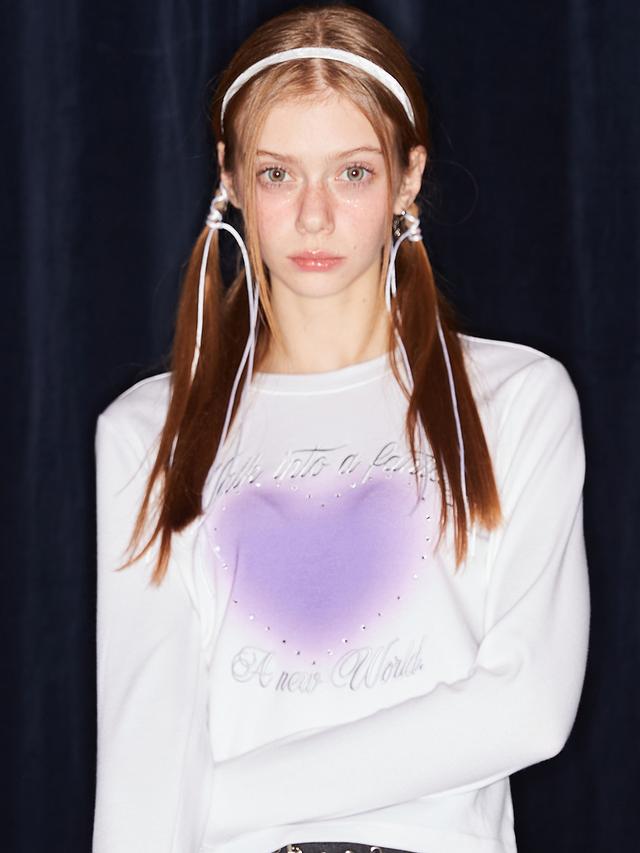 NM HEART HOTFIX TEE(WHITE)