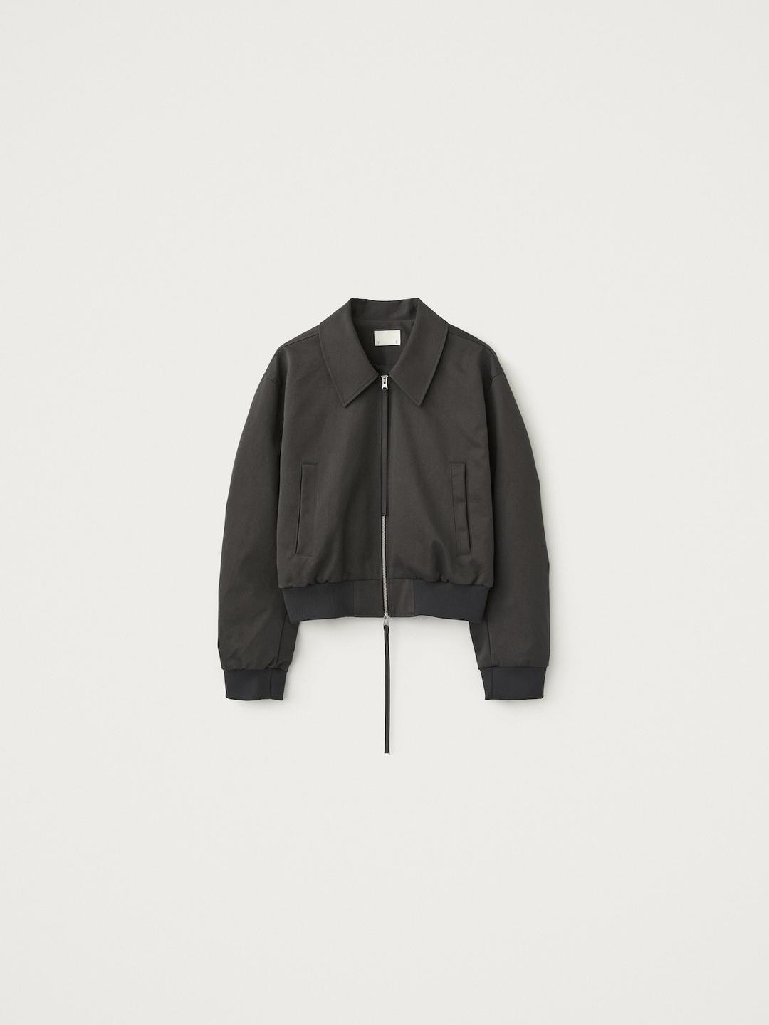 Arden Gathered Sleeve Bomber Jacket, Charcoal