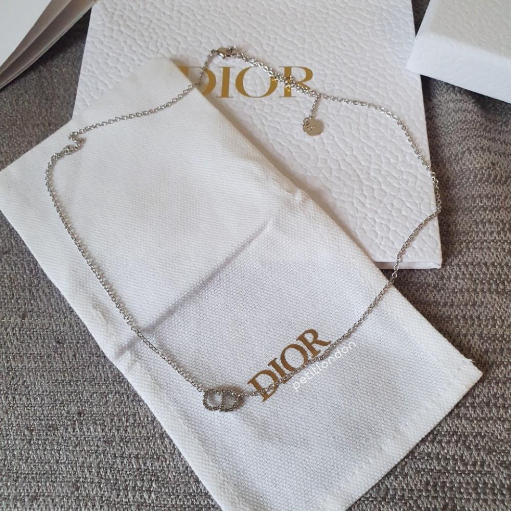 [2컬러] 디올 CD 로고 목걸이 CLAIR D LUNE (골드/실버)