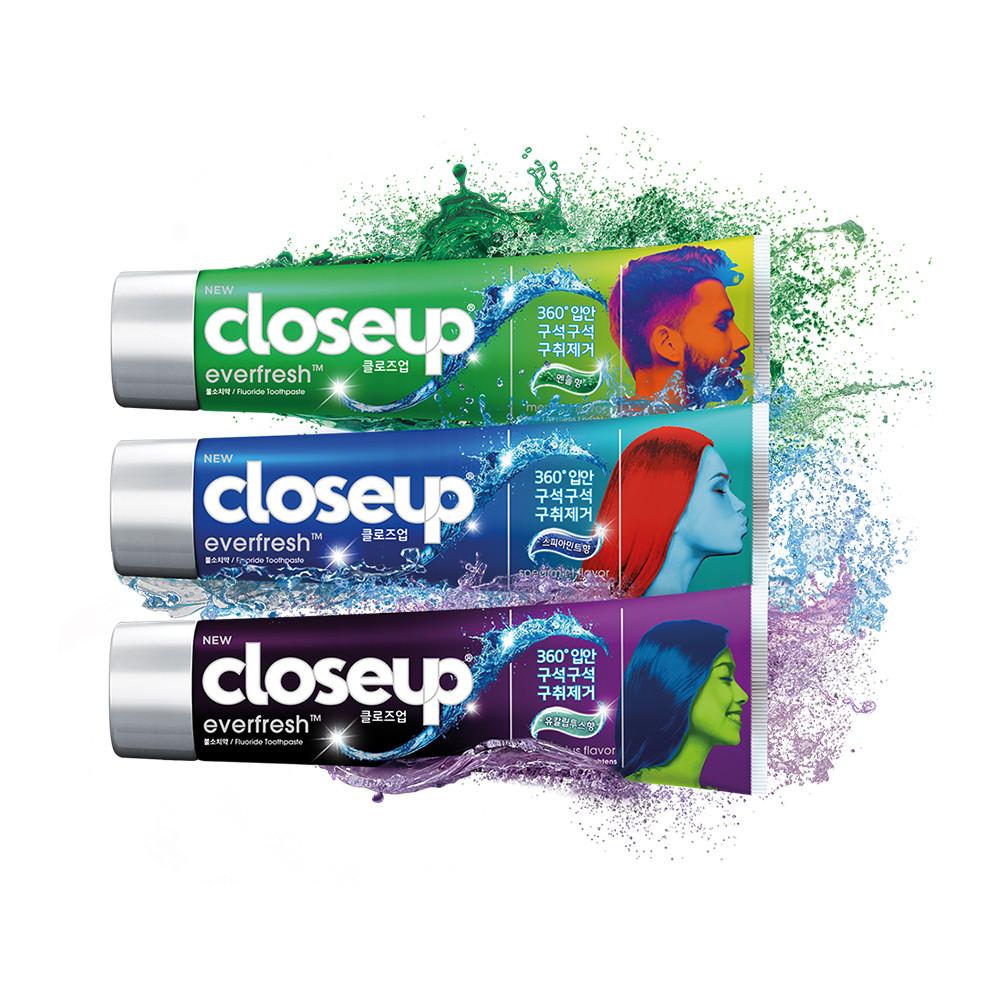 [120g X 3] 클로즈업 치약 (유칼립투스 / 멘톨 / 스피아민트 향)