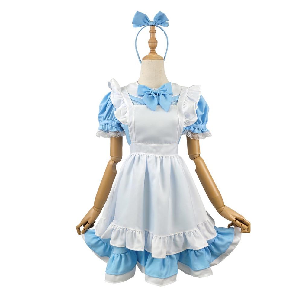 [대여]이상한나라의 앨리스 옷 하늘 메이드복반티 졸업사진옷대여 할로윈코스튬