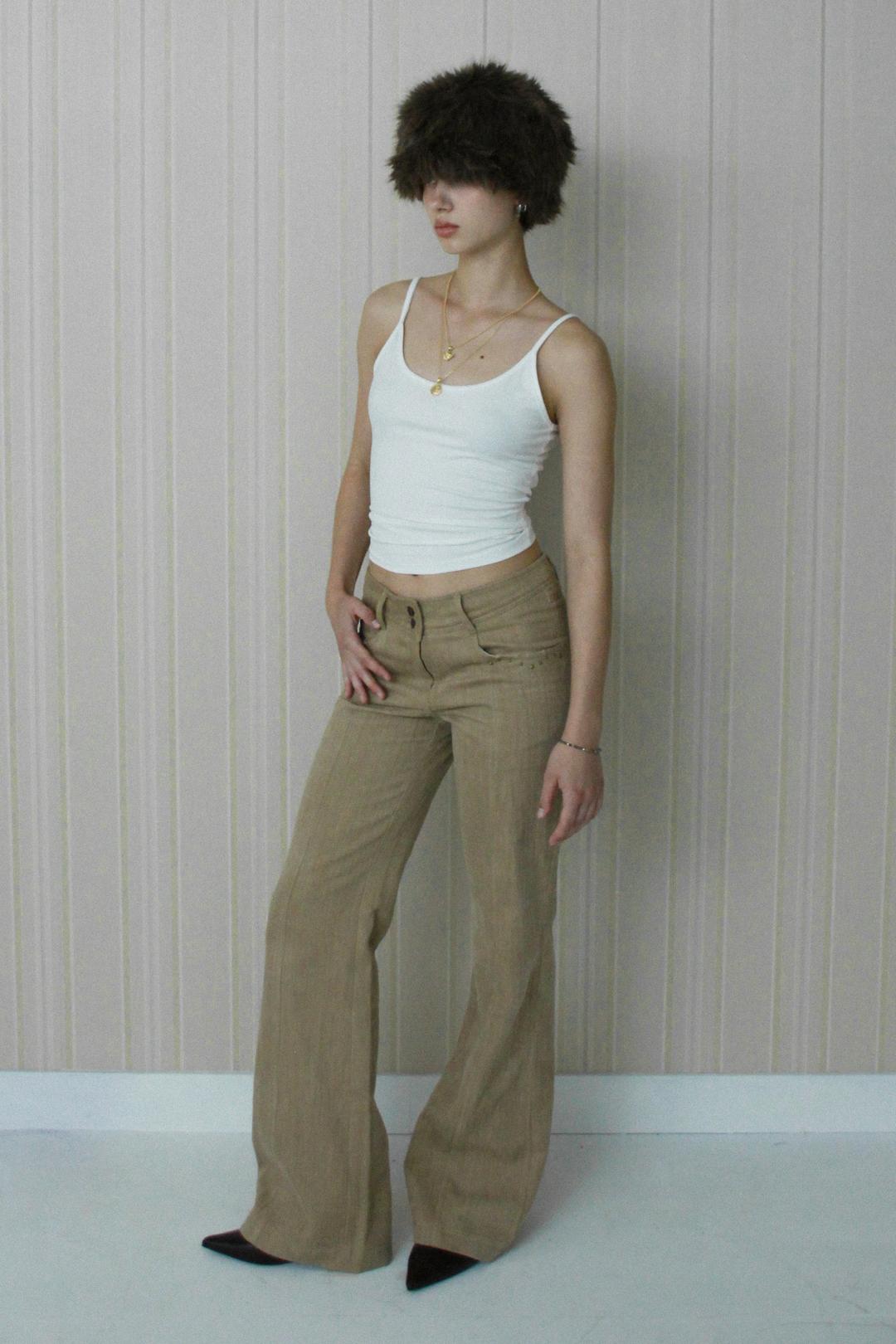 Hazel Stud Bootscut Pants [Drop soon]