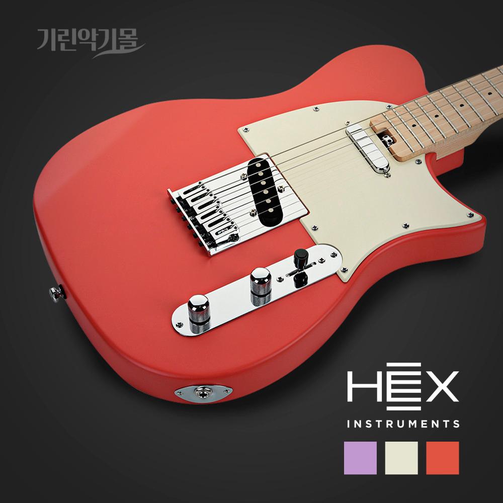 헥스 T100 HEX 텔레 캐스터 입문용 일렉기타 / 헤드폰앰프 카나레 케이블 패키지