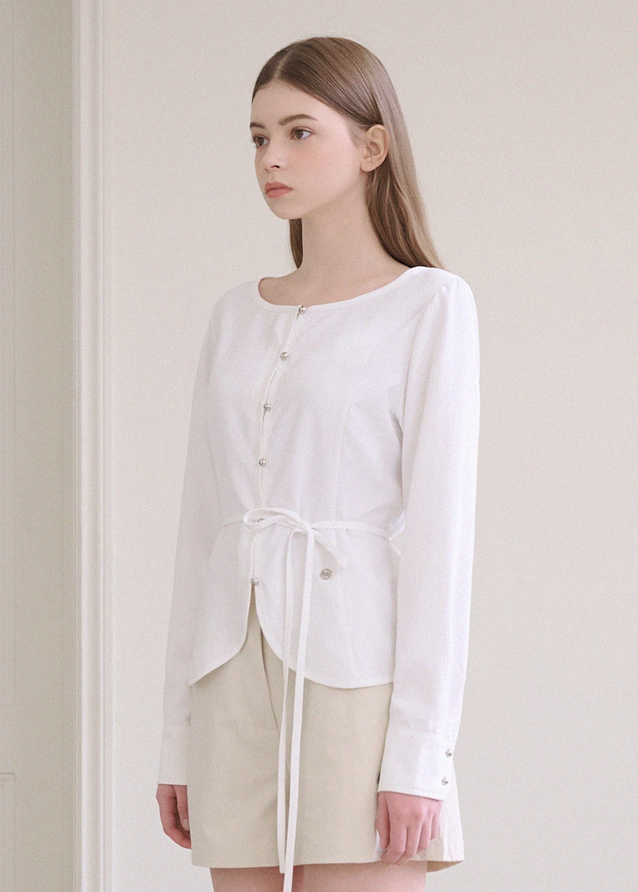 [44-120]  Suave Boat Neck Strap Blouse  수아브 보트넥 스트랩 블라우스 (봄-가을-데일리-데일리룩-출근룩-오피스룩-하객룩-페미닌룩-보트넥-스트랩-자체제작-빅사이즈)