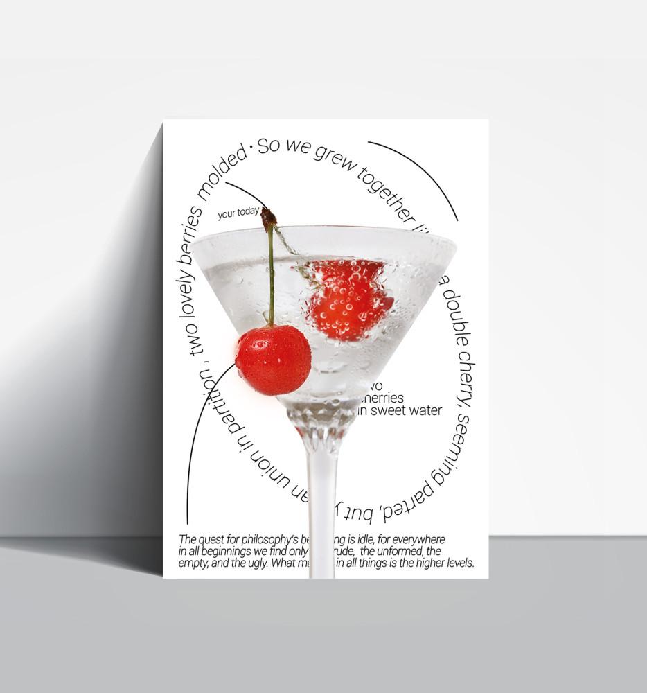 인테리어 과일 포스터 Cherry in the water 체리 포스터