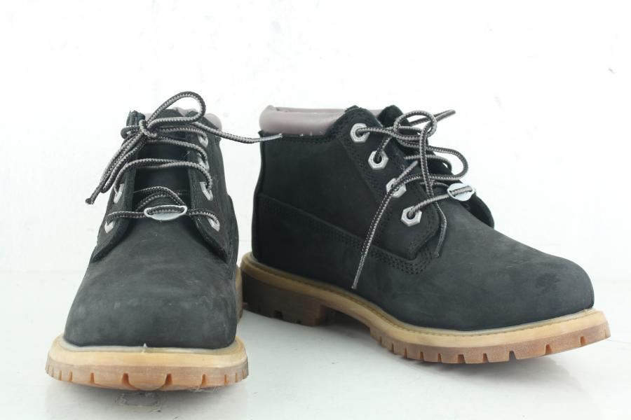 팀버랜드 여성 6인치 프리미엄 스웨이드 블랙 4홀 미들 워커 미들 슈즈 (225mm)