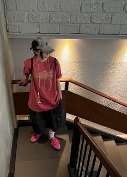 피그다잉 오버핏 반팔 티셔츠