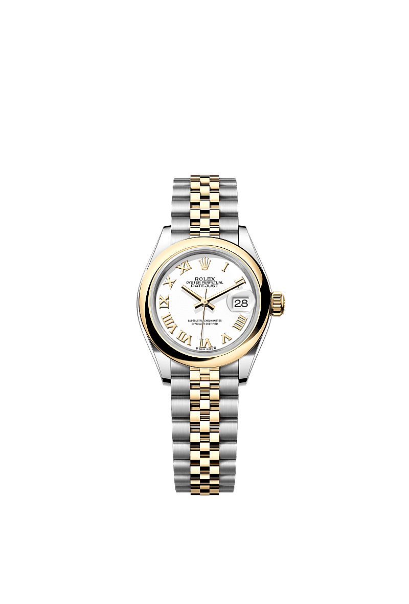 롤렉스 Lady-Datejust 시계: 오이스터스틸과 옐로우 골드 - m279163-0023