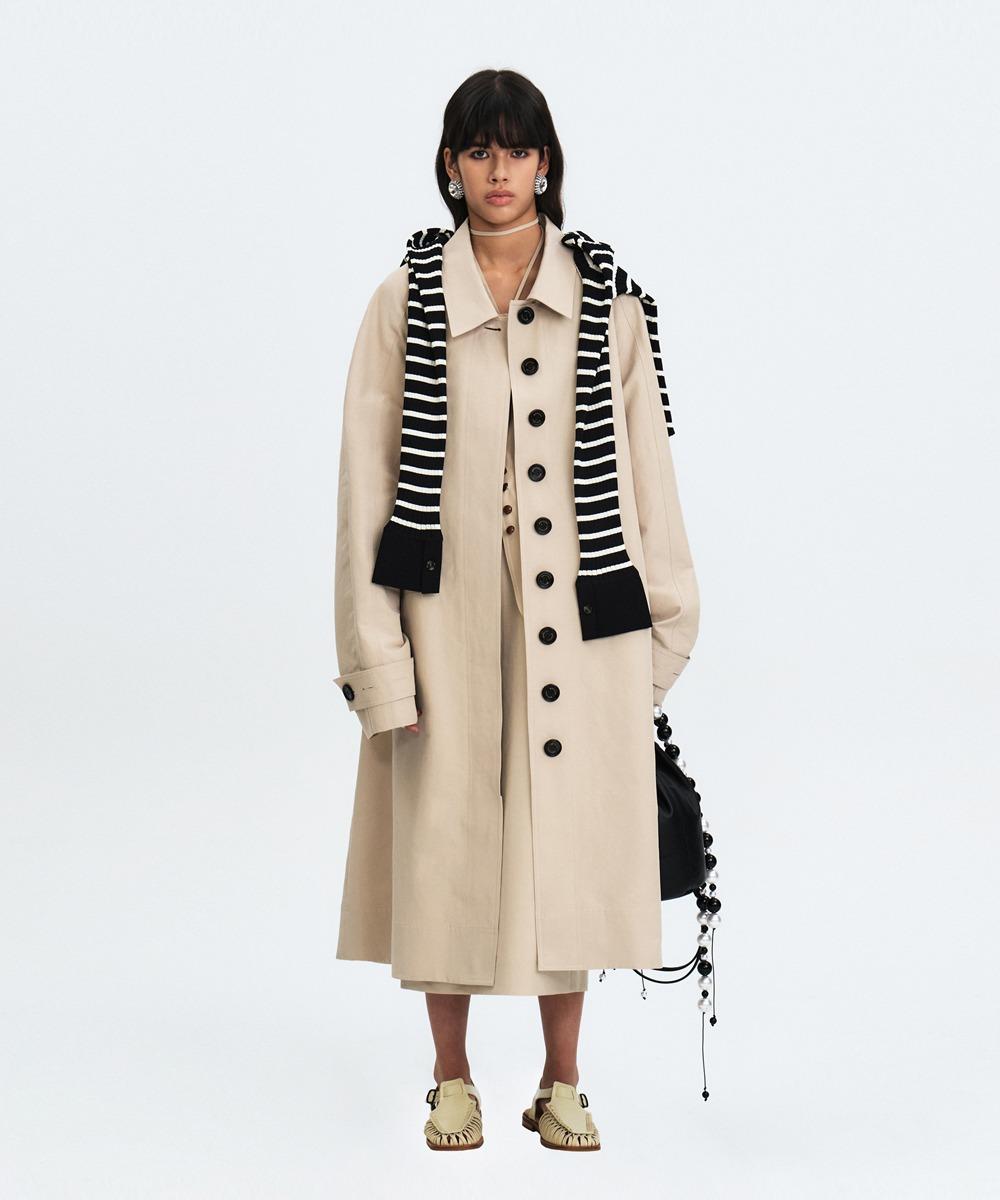 SS25 OVERSIZED TRENCH COAT - BEIGE