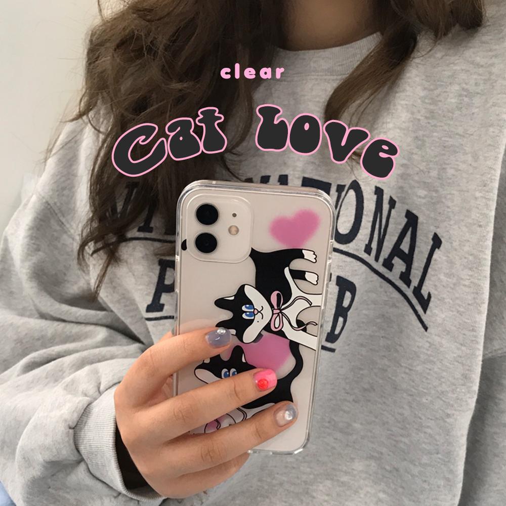 cat love (clear) 아이폰케이스