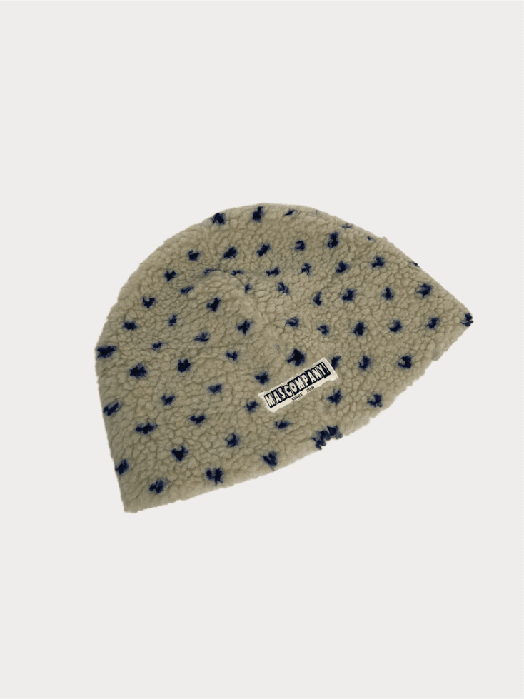 Dot dumble fleece beanie (ivory)