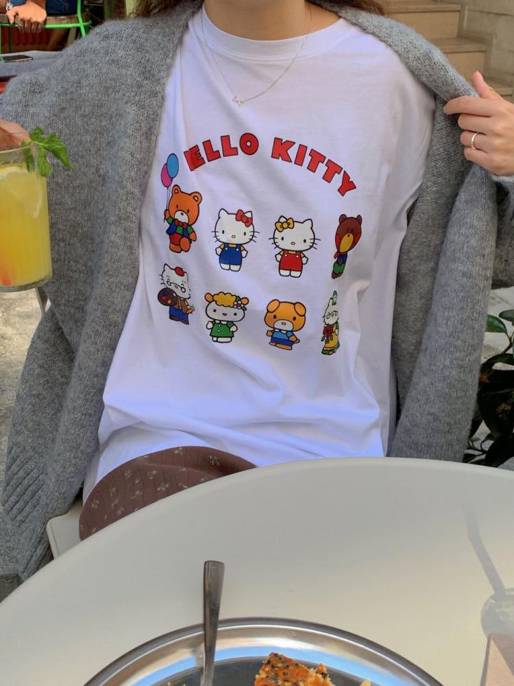 [SANRIO] 헬로키티 패밀리 티셔츠 2color