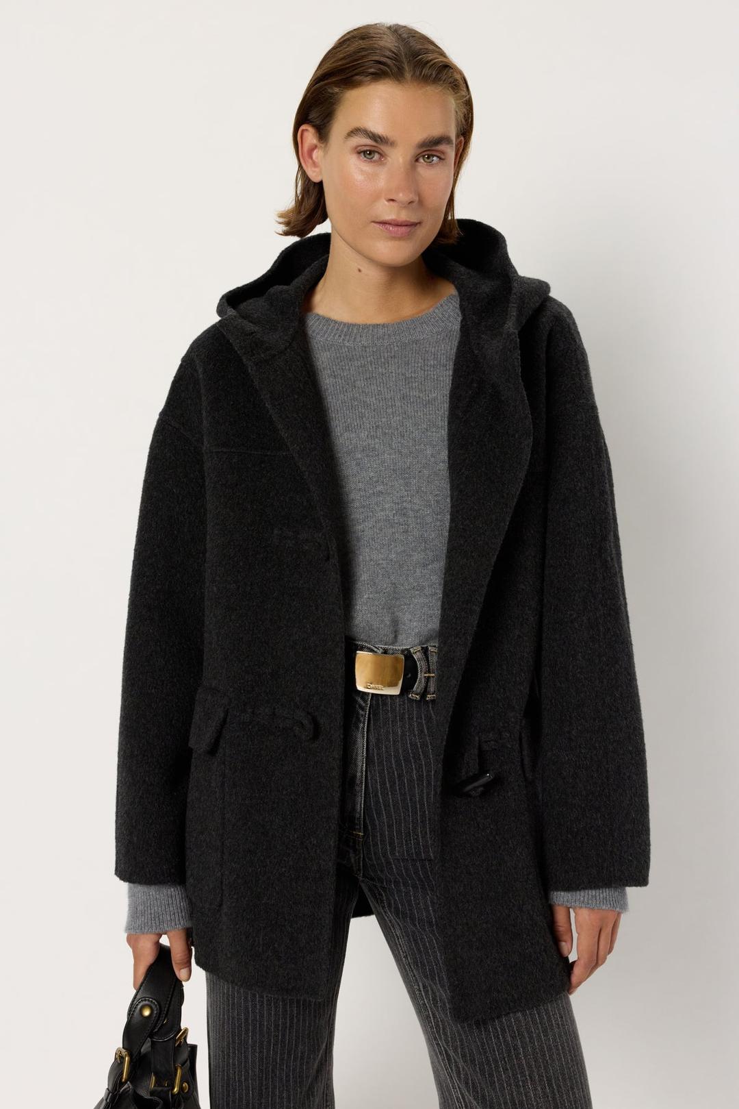 Hooded short wool coat - MALINA