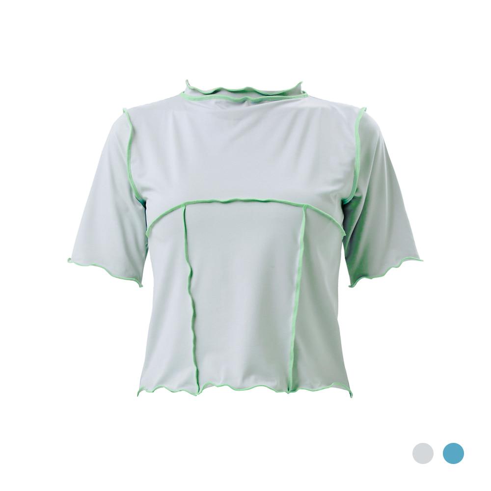 인사이드 아웃 애슬레저 반팔탑 (2colors)