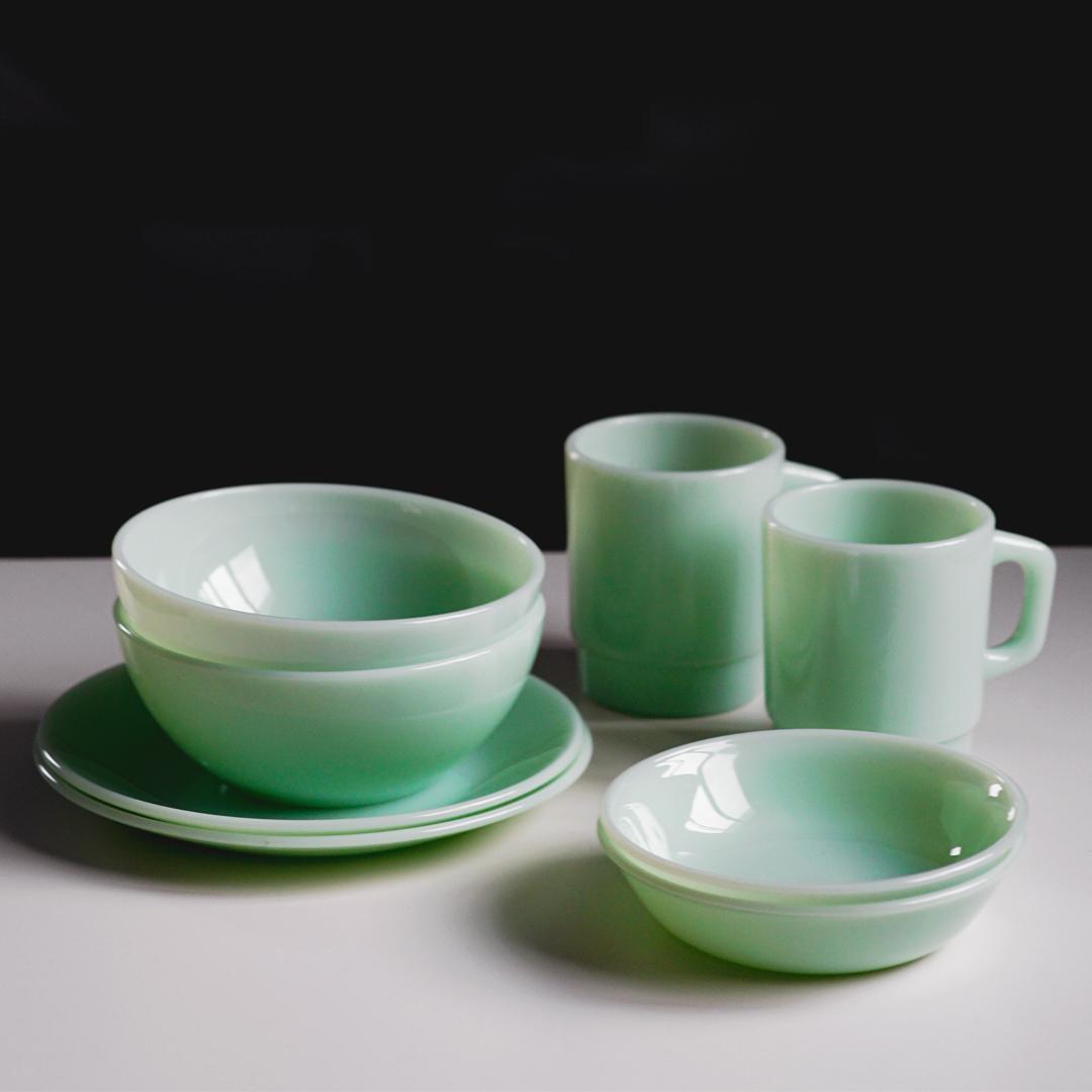 [언스] 베이직 밀크글라스 보울 민트