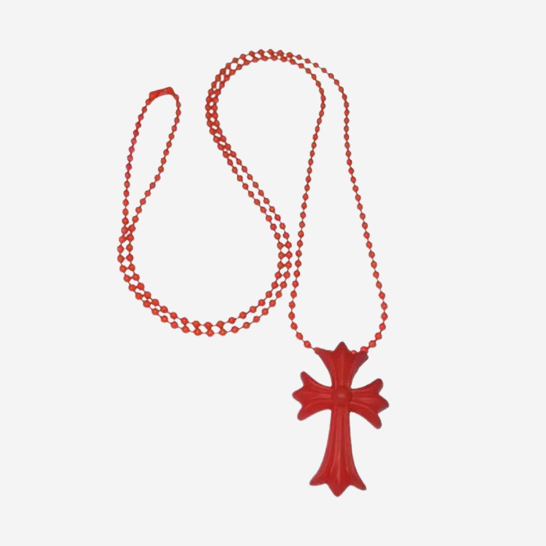 Chrome Hearts Silichrome CH Cross Pendant Red 2022