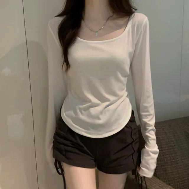 [ 1+1 ] U넥 기본 긴팔 티 셔츠