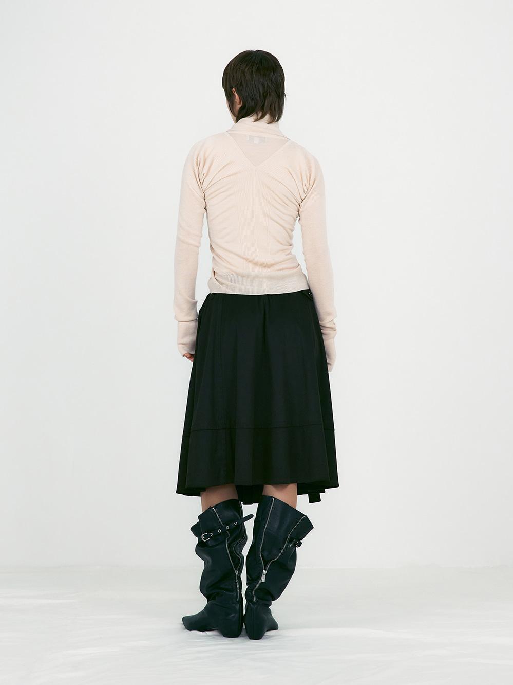 [9월 오픈예정] SUEDE BELTED SKIRT_DARK BROWN