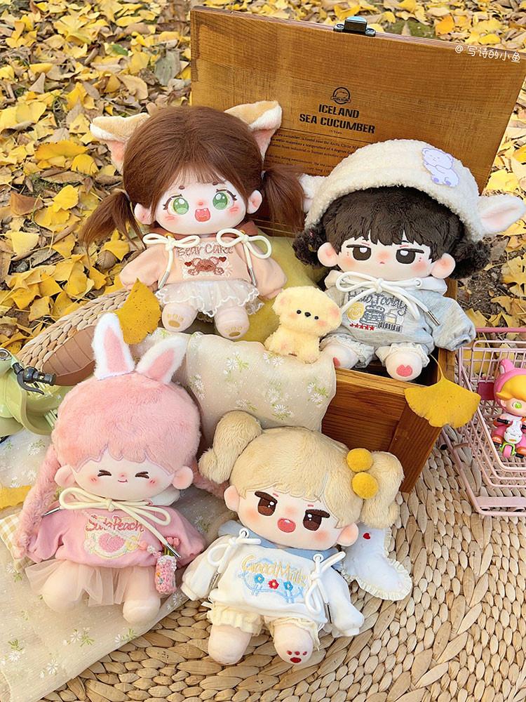 20cm 싱글 맨투맨 캐주얼 후드 솜인형 아이돌 무속성인형 의상 옷