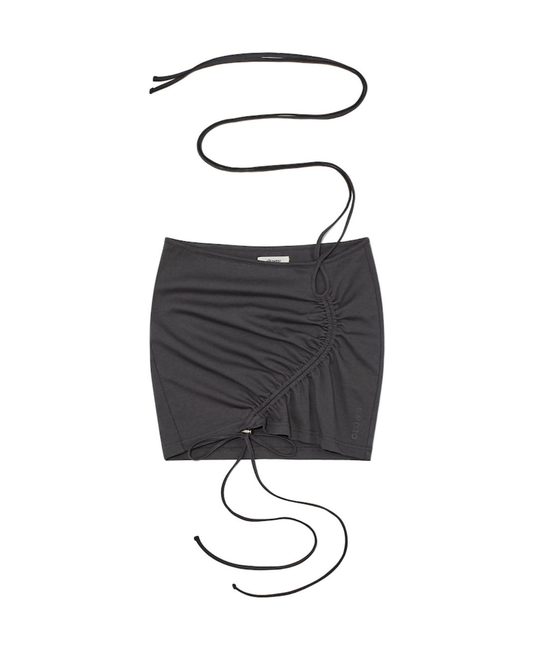 TAMPA SHIRRING SKIRT (GRAY)