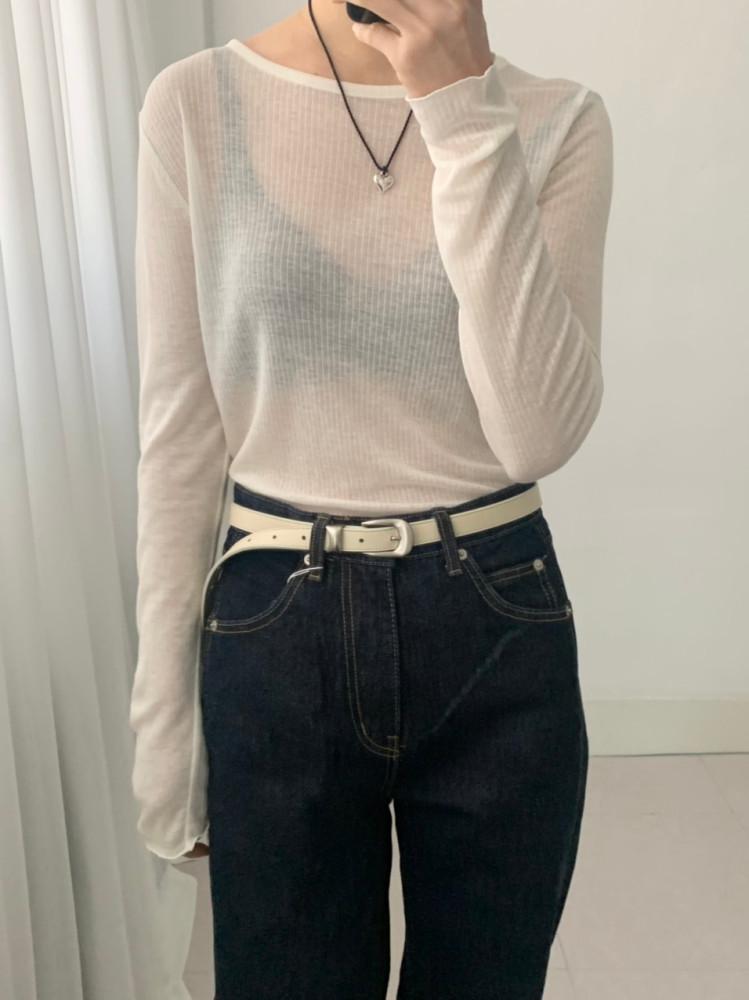 [당일배송] vegetable 베지터블 캐시 골지 티셔츠 긴팔 레이어드 여름 긴팔 티 이너프