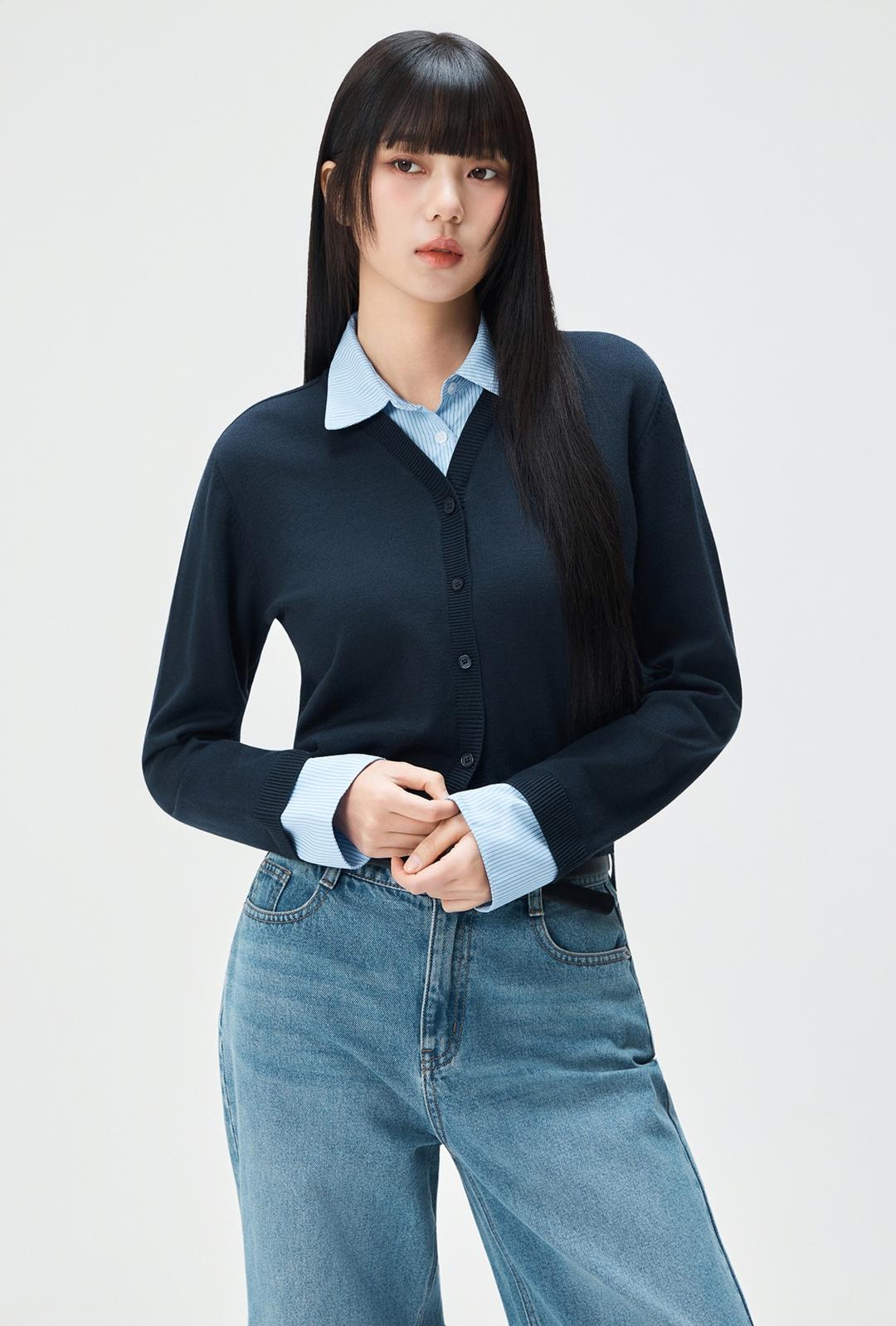 셔츠 레이어드 가디건_MIWCKG311T