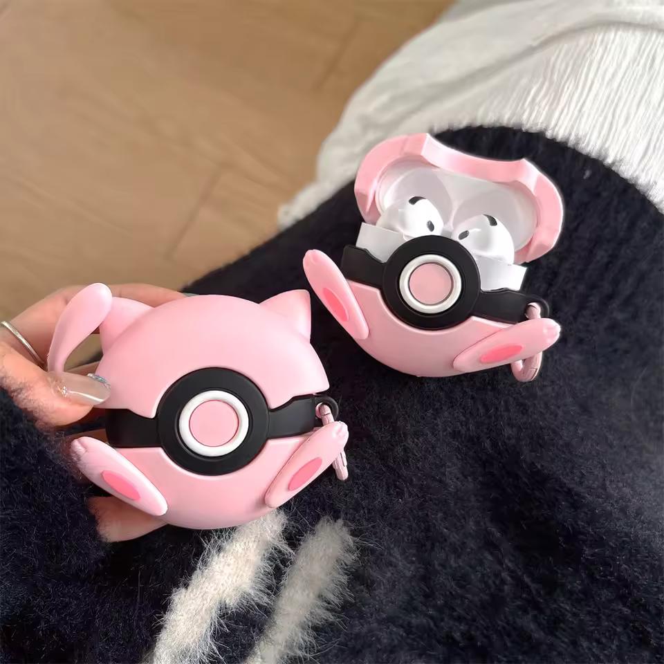 Airpods 케이스의 경우, Pokemon Ball Mew Airpods Pro 2 케이스/Airpods 4 케이스 용 충격 방지 실리콘 이어폰 커버 Kids Boys Gilrs